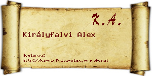 Királyfalvi Alex névjegykártya